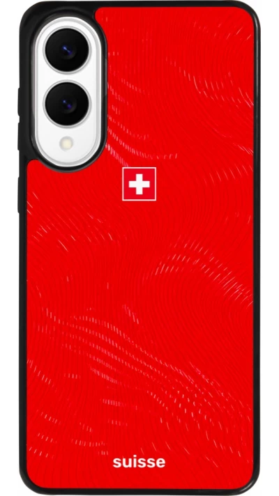 Samsung Galaxy S25 Edge Case Hülle - Silikon schwarz Schweiz 2026 personalisierbares Fussballtrikot