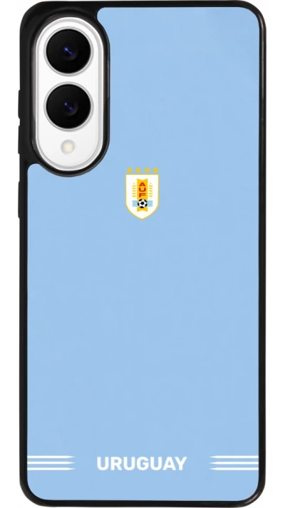 Samsung Galaxy S25 Edge Case Hülle - Silikon schwarz Uruguay 2026 personalisierbares Fussballtrikot