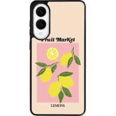 Coque Samsung Galaxy S25 Edge - Silicone rigide noir Fruit market lemons 2026