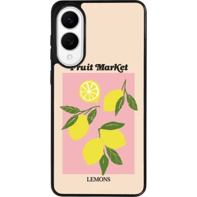 Coque Samsung Galaxy S25 Edge - Silicone rigide noir Fruit market lemons 2026