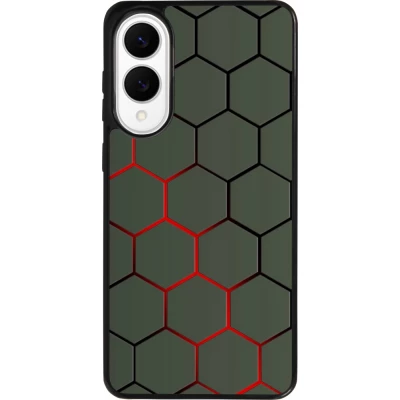 Samsung Galaxy S25 Edge Case Hülle - Silikon schwarz Geometric Line red