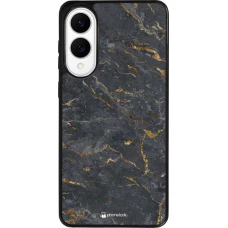 Samsung Galaxy S25 Edge Case Hülle - Silikon schwarz Grey Gold Marble