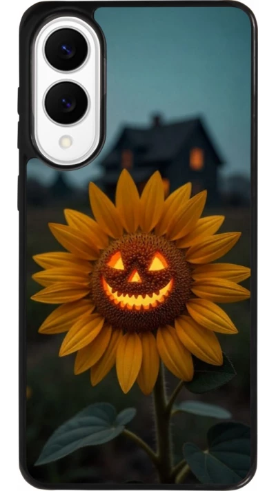 Coque Samsung Galaxy S25 Edge - Silicone rigide noir Halloween 2026 Evil Sunflower
