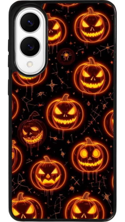 Coque Samsung Galaxy S25 Edge - Silicone rigide noir Halloween 2026 Pattern Pumpkins