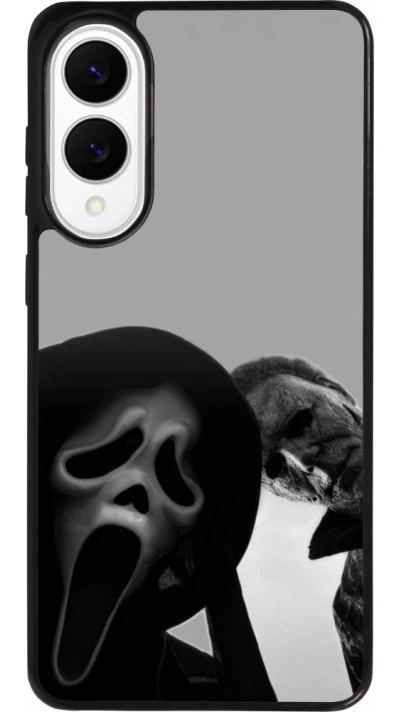 Coque Samsung Galaxy S25 Edge - Silicone rigide noir Halloween 2026 Scream and Michael Myers