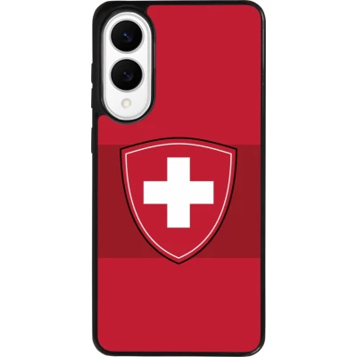 Coque Samsung Galaxy S25 Edge - Silicone rigide noir Hockey World Championship Ecusson Suisse