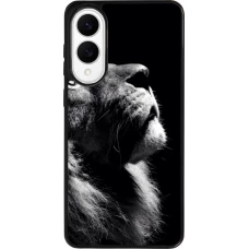 Coque Samsung Galaxy S25 Edge - Silicone rigide noir Lion looking up