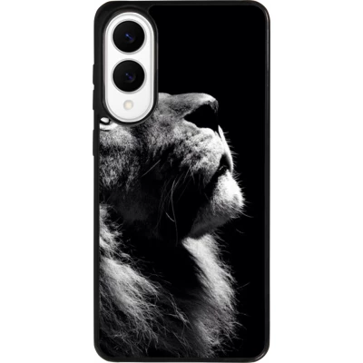 Coque Samsung Galaxy S25 Edge - Silicone rigide noir Lion looking up