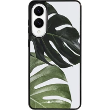 Coque Samsung Galaxy S25 Edge - Silicone rigide noir Monstera Plant