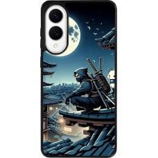 Coque Samsung Galaxy S25 Edge - Silicone rigide noir Ninja sous la lune