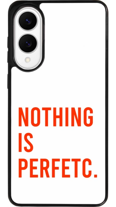 Coque Samsung Galaxy S25 Edge - Silicone rigide noir Nothing is Perfetc