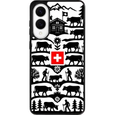 Coque Samsung Galaxy S25 Edge - Silicone rigide noir Poya Suisse 3