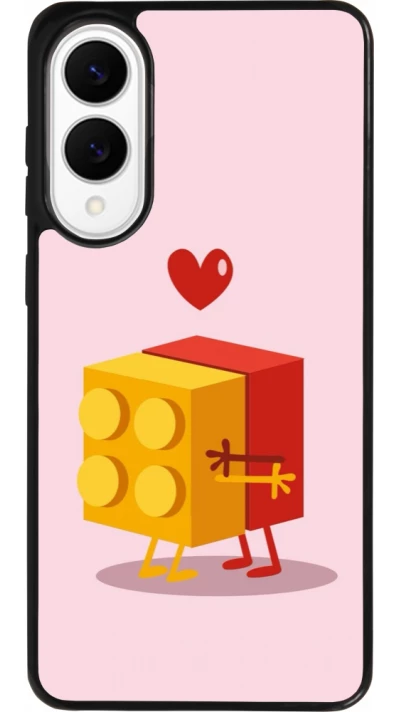 Samsung Galaxy S25 Edge Case Hülle - Silikon schwarz Saint Valentines Day 26 Puzzle