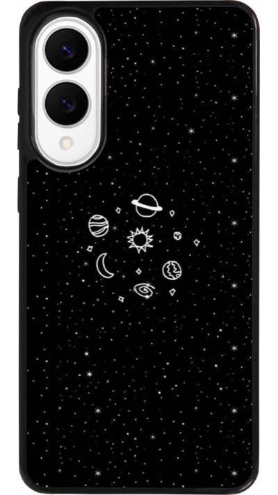 Samsung Galaxy S25 Edge Case Hülle - Silikon schwarz Space Doodle