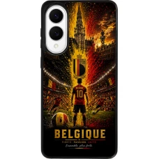 Coque Samsung Galaxy S25 Edge - Silicone rigide noir Football Belgique splash 2026
