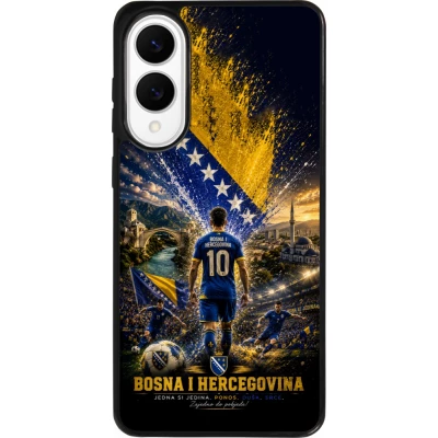 Coque Samsung Galaxy S25 Edge - Silicone rigide noir Football Bosnie-Herzégovine splash 2026