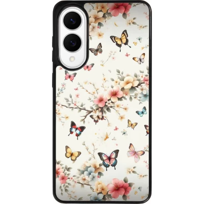Samsung Galaxy S25 Edge Case Hülle - Silikon schwarz Frühling 25 Leichte Schmetterlinge
