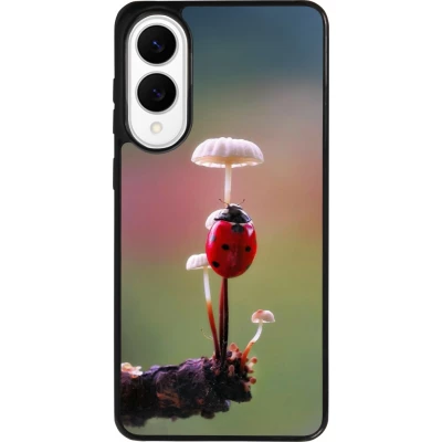 Coque Samsung Galaxy S25 Edge - Silicone rigide noir Ladybird on a mushroom Spring 2026