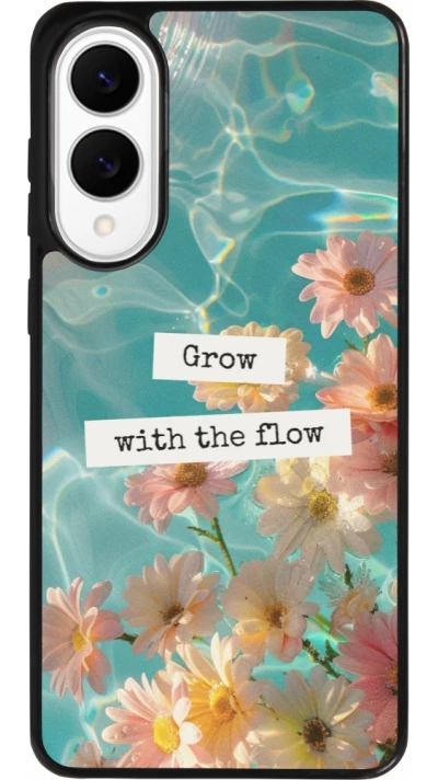 Samsung Galaxy S25 Edge Case Hülle - Silikon schwarz Summer 2025 Grow with the flow