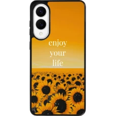 Samsung Galaxy S25 Edge Case Hülle - Silikon schwarz Summer 2026 Enjoy your life