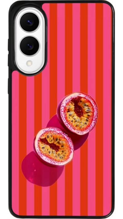 Coque Samsung Galaxy S25 Edge - Silicone rigide noir Passion fruit Summer 2026