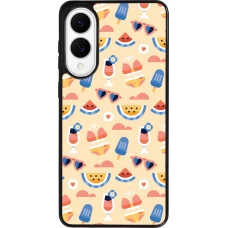Samsung Galaxy S25 Edge Case Hülle - Silikon schwarz Pattern Summer 2026