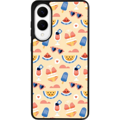 Samsung Galaxy S25 Edge Case Hülle - Silikon schwarz Pattern Summer 2026