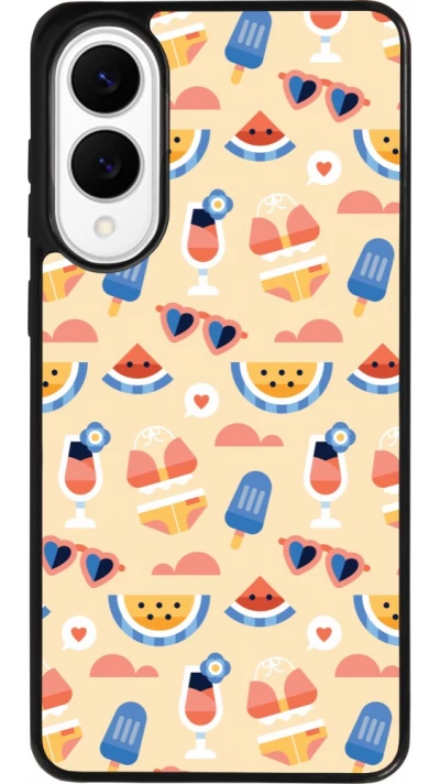 Coque Samsung Galaxy S25 Edge - Silicone rigide noir Pattern Summer 2026