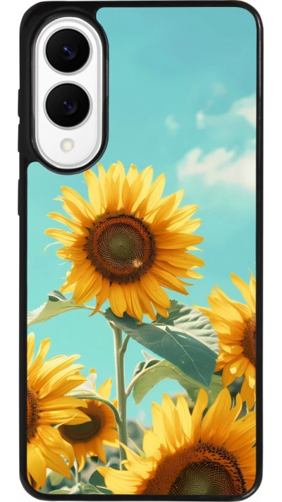Coque Samsung Galaxy S25 Edge - Silicone rigide noir Sunflowers Summer 2026