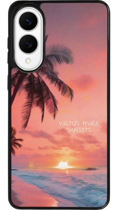 Coque Samsung Galaxy S25 Edge - Silicone rigide noir Watch more sunsets Summer 2026