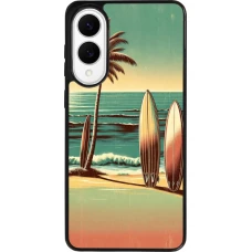 Coque Samsung Galaxy S25 Edge - Silicone rigide noir Surf Paradise
