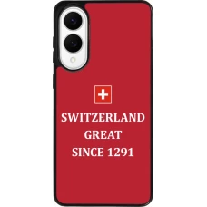 Samsung Galaxy S25 Edge Case Hülle - Silikon schwarz Switzerland Great Since 1291