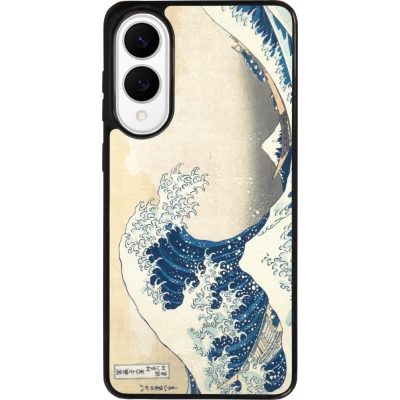 Coque Samsung Galaxy S25 Edge - Silicone rigide noir Tableau art - La Grande Vague de Kanagawa - Hokusai