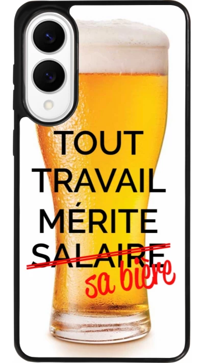 Samsung Galaxy S25 Edge Case Hülle - Silikon schwarz Tout travail mérite sa bière