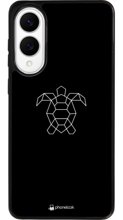 Samsung Galaxy S25 Edge Case Hülle - Silikon schwarz Turtles lines on black