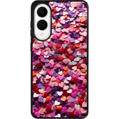 Coque Samsung Galaxy S25 Edge - Silicone rigide noir Valentine 2025 Confetti