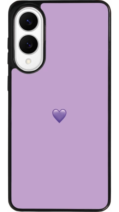 Coque Samsung Galaxy S25 Edge - Silicone rigide noir Valentine 2023 purpule single heart