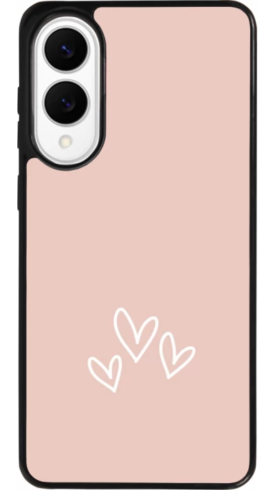Coque Samsung Galaxy S25 Edge - Silicone rigide noir Valentine 2023 three minimalist hearts