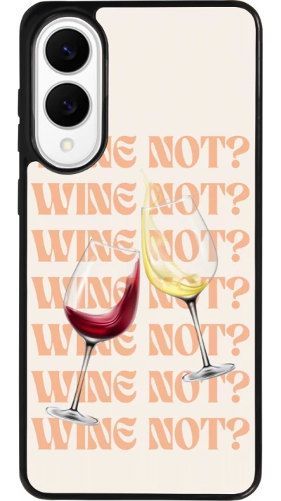 Coque Samsung Galaxy S25 Edge - Silicone rigide noir Wine not