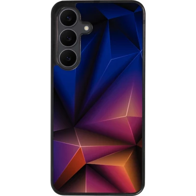 Coque Samsung Galaxy S25 FE - Silicone rigide noir Abstract Triangles 