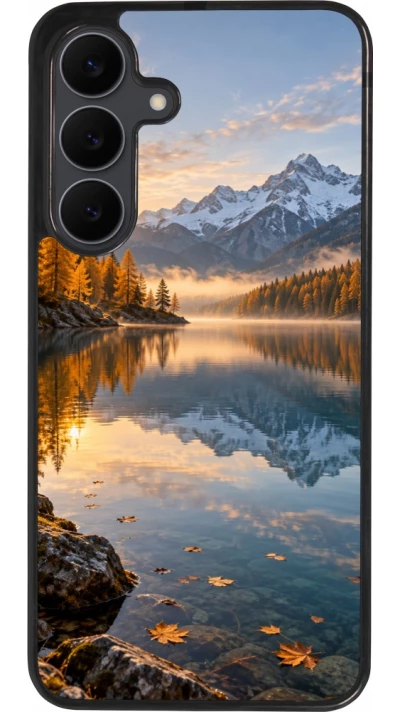 Coque Samsung Galaxy S25 FE - Silicone rigide noir Autumn 26 Autumn lake