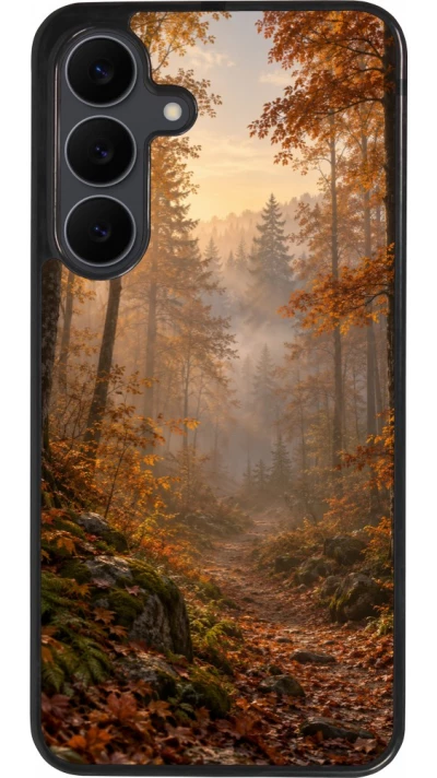 Coque Samsung Galaxy S25 FE - Silicone rigide noir Autumn 26 Autumn walk