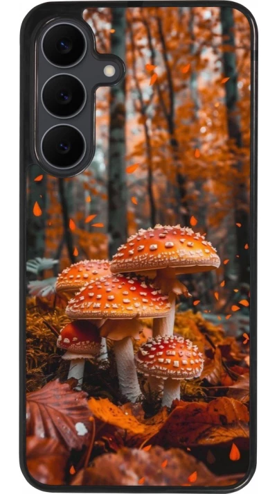 Coque Samsung Galaxy S25 FE - Silicone rigide noir Autumn 26 Mushrooms in the woods