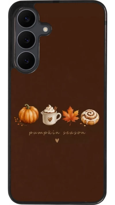 Coque Samsung Galaxy S25 FE - Silicone rigide noir Autumn 26 Pumpkin season