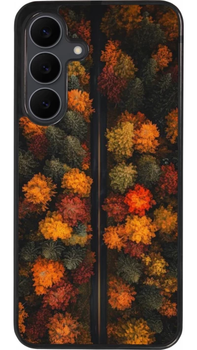 Coque Samsung Galaxy S25 FE - Silicone rigide noir Autumn 26 Road in autumn