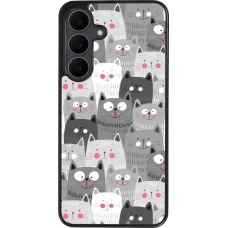 Samsung Galaxy S25 FE Case Hülle - Silikon schwarz Katzenschwärme