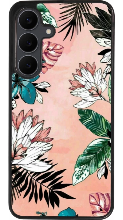 Samsung Galaxy S25 FE Case Hülle - Silikon schwarz Flowers Artprint