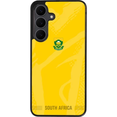 Coque Samsung Galaxy S25 FE - Silicone rigide noir Maillot de football Afrique du Sud 2026 personnalisable