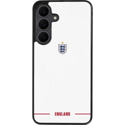 Coque Samsung Galaxy S25 FE - Silicone rigide noir Maillot de football Angleterre 2026 personnalisable