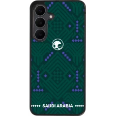 Coque Samsung Galaxy S25 FE - Silicone rigide noir Maillot de football Arabie saoudite 2026 personnalisable